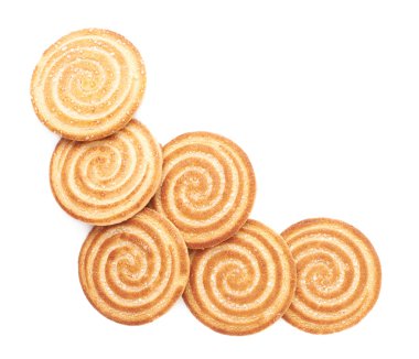 Beyaz arka plan üzerinde izole çerezleri yığını