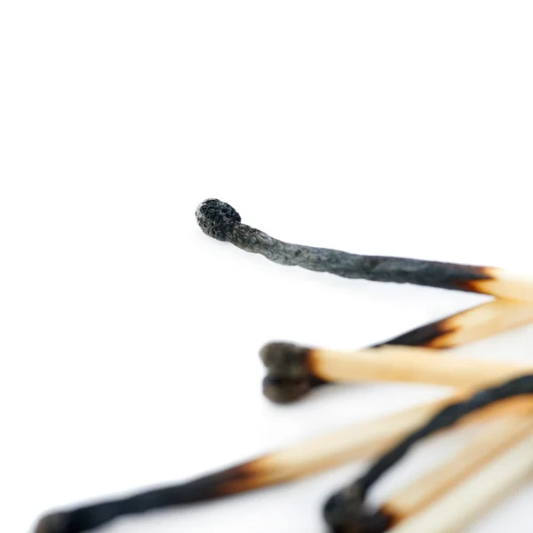 Pile of Wooden matches isolated over the white background — Stock Photo, Image