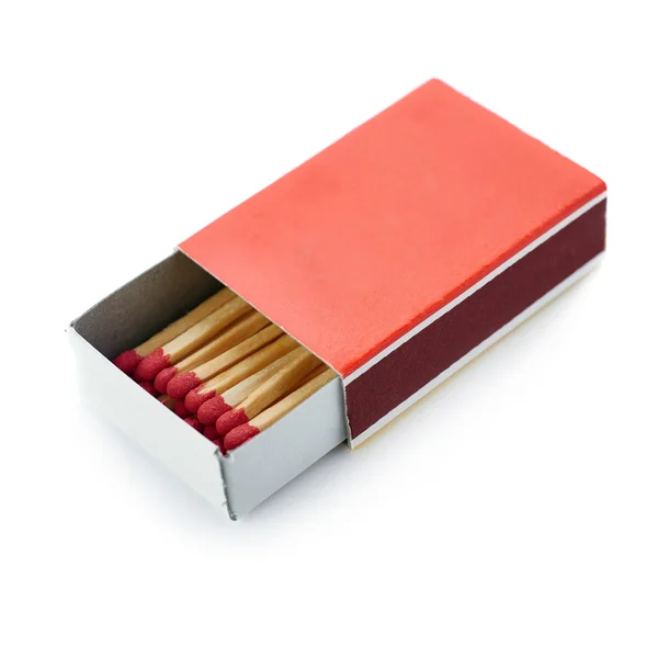 Pile of Wooden matches isolated over the white background — Stock Photo, Image