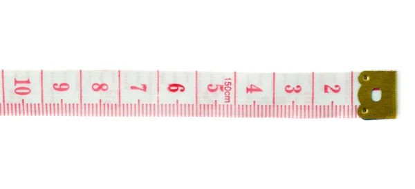 Tailor measuring tape isolated over the white background — Stock Photo, Image