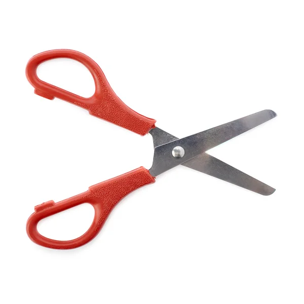 Red scissors isolated over the white background — Stock Photo, Image