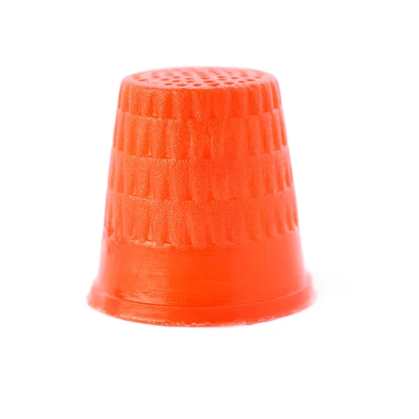 Plastic thimble isolated over the white background — Stock Photo, Image