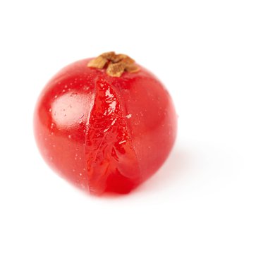 Tek kırmızı beyaz arka plan üzerinde izole Frenk üzümü