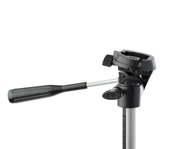 Kamera tripod izole beyaz arka plan üzerinde — Stok fotoğraf