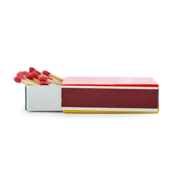 Pile of Wooden matches isolated over the white background — Stock Photo, Image