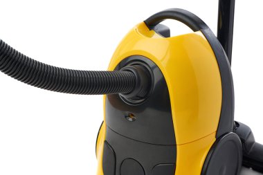 Elektrikli süpürge izole beyaz arka plan üzerinde