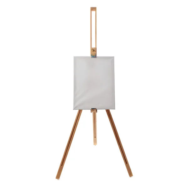 Wooden easel over isolated white background — Stock Photo, Image