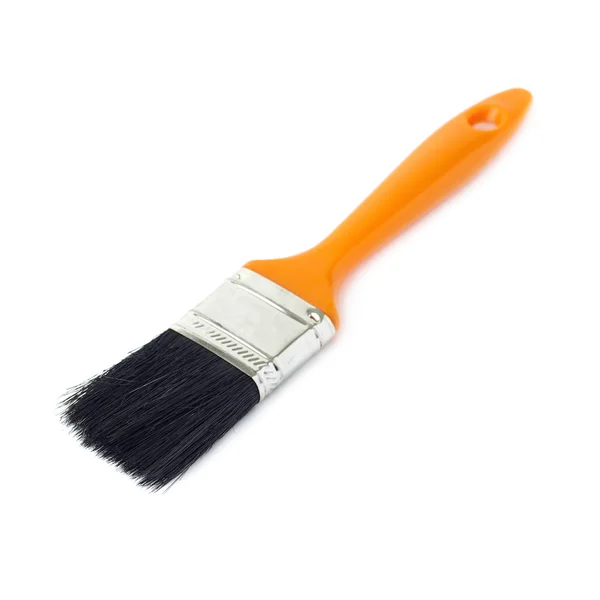 Brosse de peinture sur fond blanc isolé — Photo