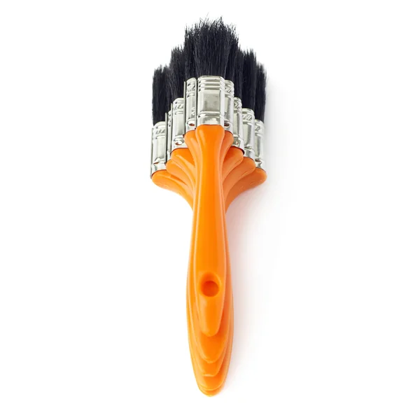 Pile of Paint brushes over isolated white background — Stock Photo, Image