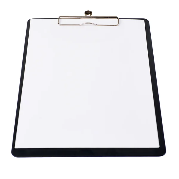 Black Clipboard over isolated white background — Stock Photo, Image