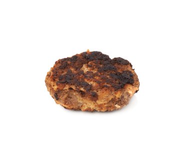 Beyaz arka plan üzerinde izole tek el yapımı pirzola