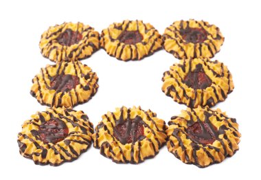 Tanımlama bilgisi bir arka plan kompozisyon olarak yapılmış boşaltmak boş kare çerçeve