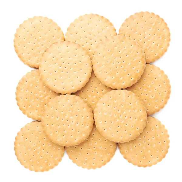 Stapel van cookies geïsoleerd op de witte achtergrond — Stockfoto