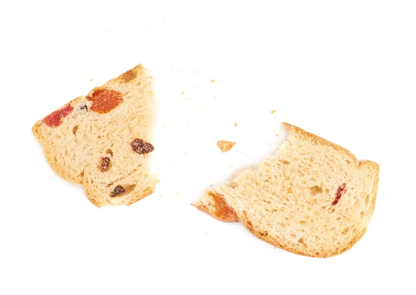 Broken rusk isolated over the white background — Stock Photo, Image