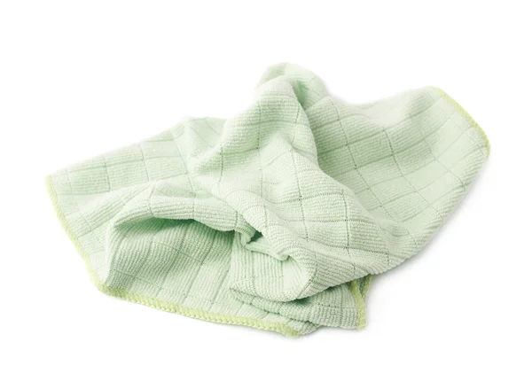 Green rag over white isolated background — Stock Photo, Image