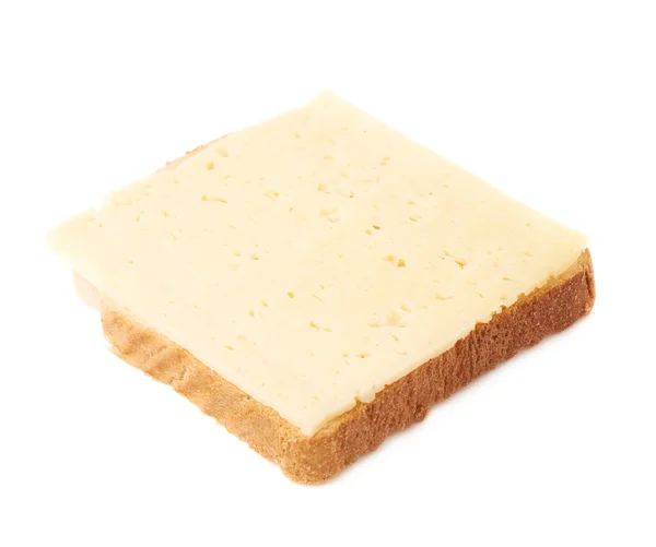 Sandwich con queso sobre fondo blanco aislado — Foto de Stock