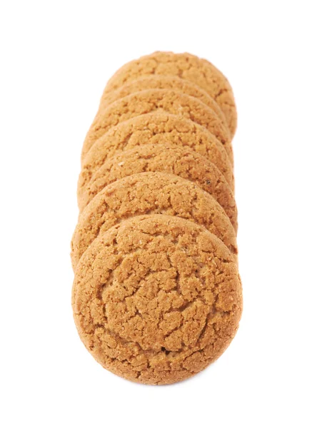 Line of cookies isolated over the white background — Stock Photo, Image