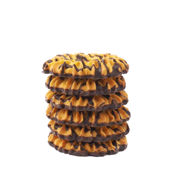 Stack of cookies isolated over the white background — Stock Photo, Image