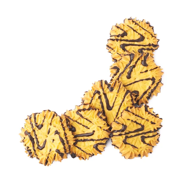 Pile of cookies isolated over the white background — Stock Photo, Image