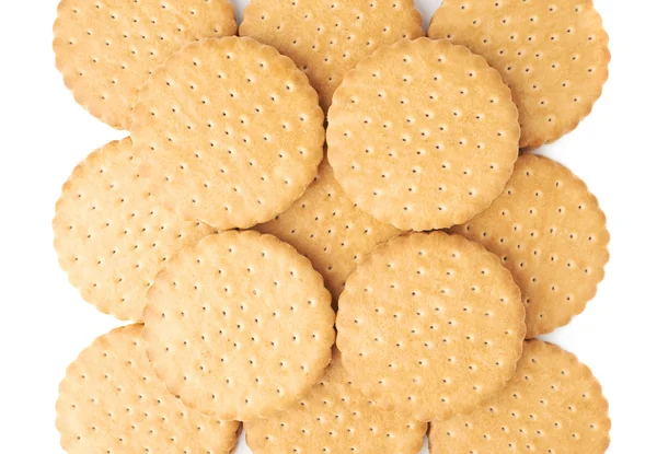 Σωρό από τα cookies που απομονώνονται πάνω από το λευκό φόντο — Φωτογραφία Αρχείου