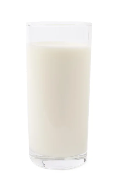 Szklanka mleka na białym tle nad białe tło — Zdjęcie stockowe