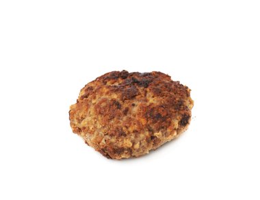 Beyaz arka plan üzerinde izole tek el yapımı pirzola