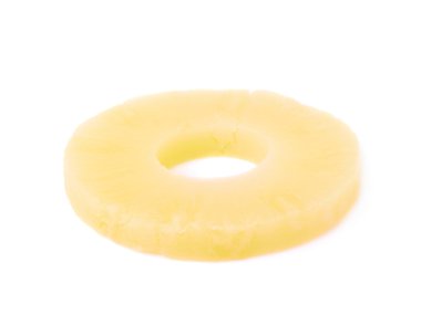 Beyaz arka plan üzerinde izole Konserve ananas