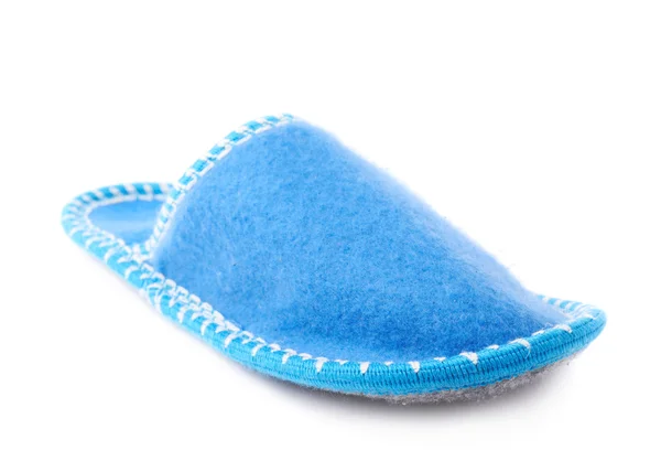 Single house slipper isolated over white background — Stock Photo, Image