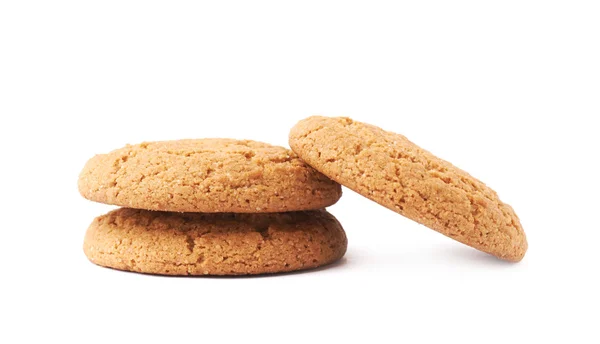 Empilhamento de cookies isolados sobre o fundo branco — Fotografia de Stock