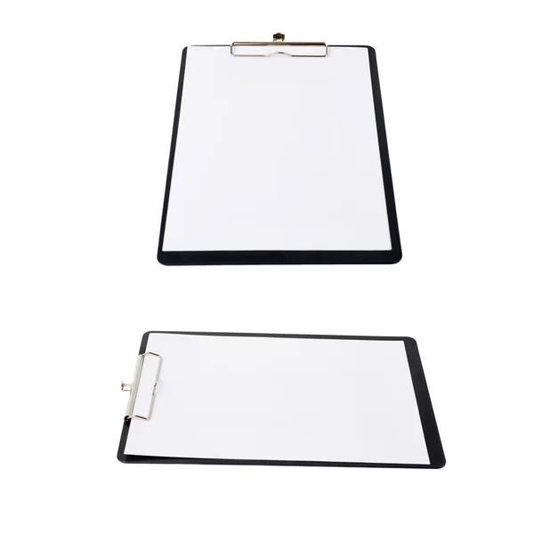 Set of  Black Clipboard over isolated white background — Stock Photo, Image