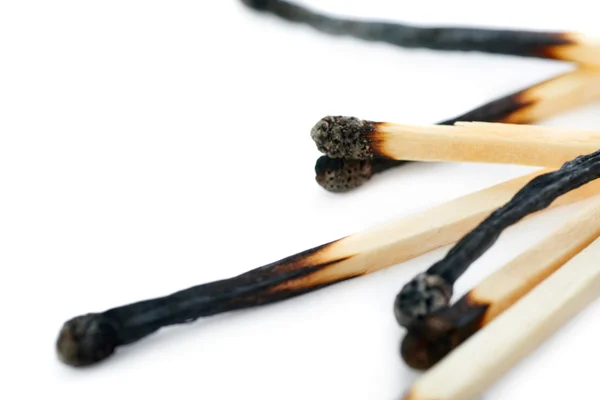 Pile of Wooden matches isolated over the white background — Stock Photo, Image