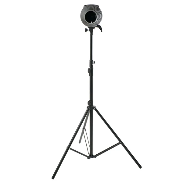 Studio flash on a stand over isolated white background — Stock Photo, Image