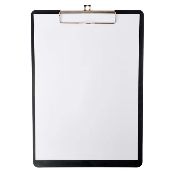 Black Clipboard over isolated white background — Stock Photo, Image