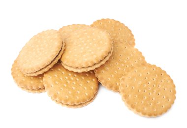 Beyaz arka plan üzerinde izole çerezleri yığını