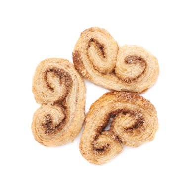 Beyaz arka plan üzerinde izole çerezleri yığını