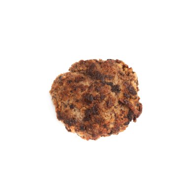 Beyaz arka plan üzerinde izole tek el yapımı pirzola