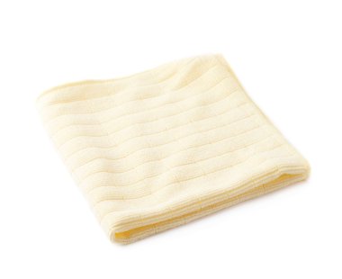 Beyaz izole zemin üzerine sarı bez