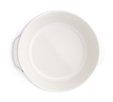 Beyaz arka plan üzerinde izole seramik Tencere tava