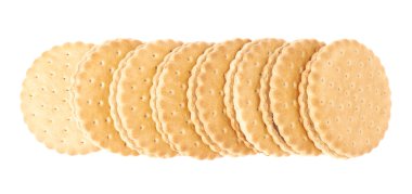 Beyaz arka plan üzerinde izole çerezleri yığını