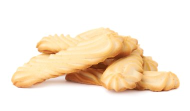 Beyaz arka plan üzerinde izole çerezleri yığını