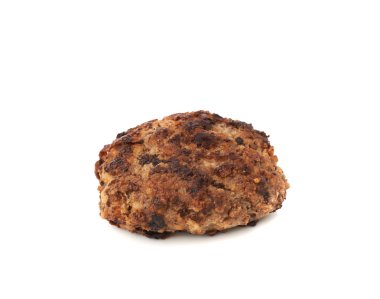 Beyaz arka plan üzerinde izole tek el yapımı pirzola