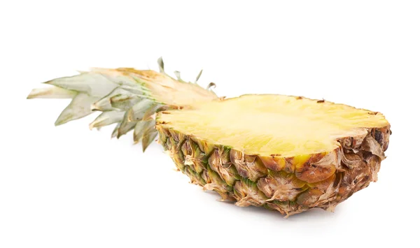 Cut pineapple isolated over white background — Stock Photo, Image