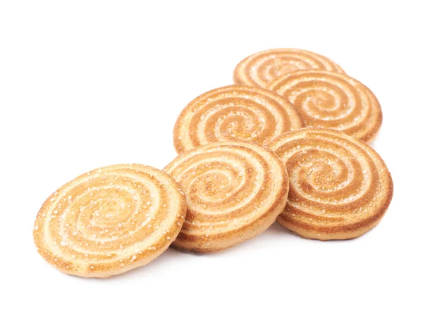 Hromadu souborů cookie izolovaných bílém pozadí — Stock fotografie
