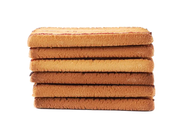 Stack of cookies isolated over the white background — Stock Photo, Image