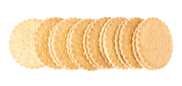 Halom cookie-kat, elszigetelt, felett a fehér háttér — Stock Fotó