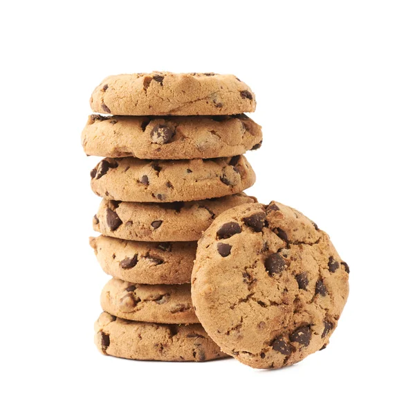 Empilhamento de cookies isolados sobre o fundo branco — Fotografia de Stock