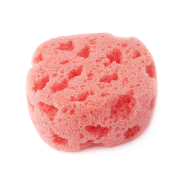 Red bathing sponge isolated over the white background — Stock Photo, Image