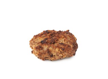 Beyaz arka plan üzerinde izole tek el yapımı pirzola