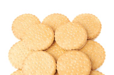 Beyaz arka plan üzerinde izole çerezleri yığını