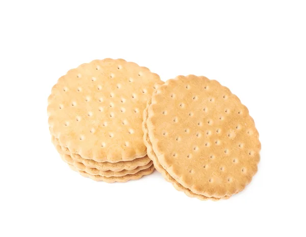 Stapel van cookies geïsoleerd op de witte achtergrond — Stockfoto